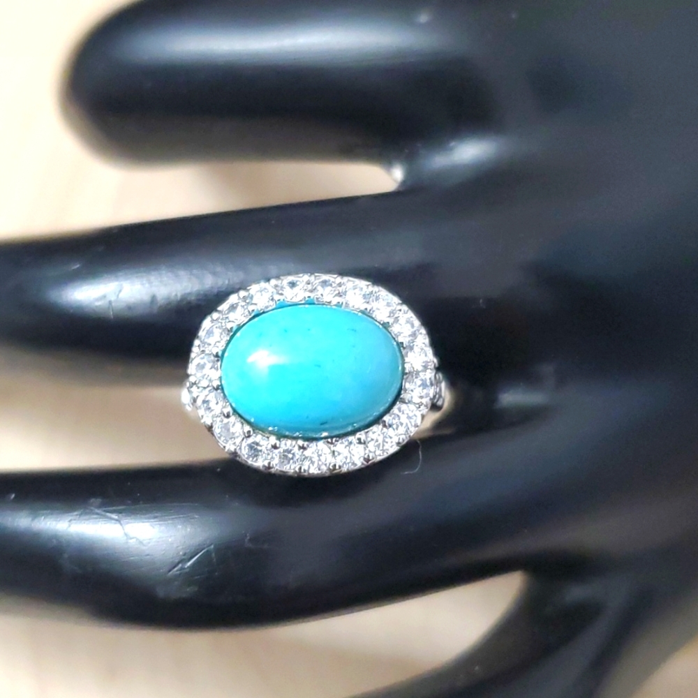 Watch Video / Sterling Silver 925 Turquoise Ring